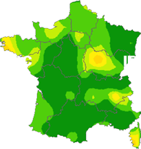 Carte des pollens Carte des pollens