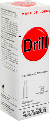 Expert du mal de gorge, Drill étoffe sa gamme et propose un spray pour le mal de gorge et les petites plaies de la bouche.