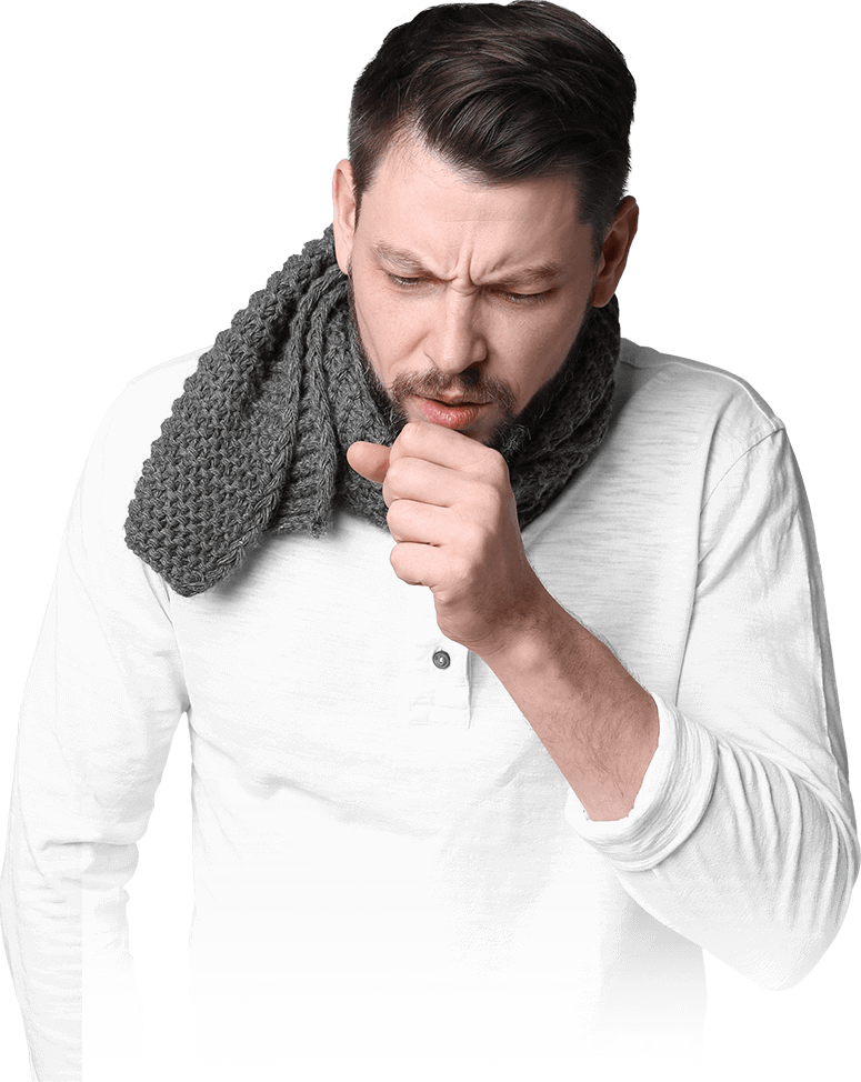 Homme qui tousse Homme qui tousse