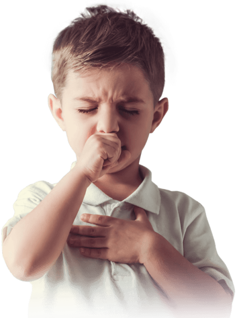 Enfant avec une toux Enfant avec une toux